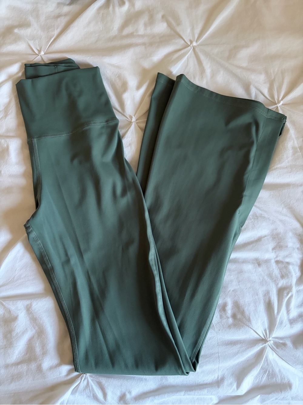 Women’s Green Active Zip Jacket & Flare leg Leggings Yoga Pants Set - Picture 9 of 9